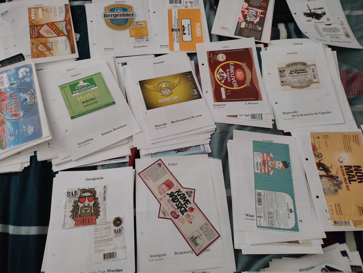 GrossmannMichal's tweet image. Dawno nic z #beerlabels nie wrzucałem, fakt troszeczkę zaniedbałem zbiór, bo choć nadal coś tam zdobywałem, to głównie wrzucałem na kupkę... No ale nadszedł czas na porządki
