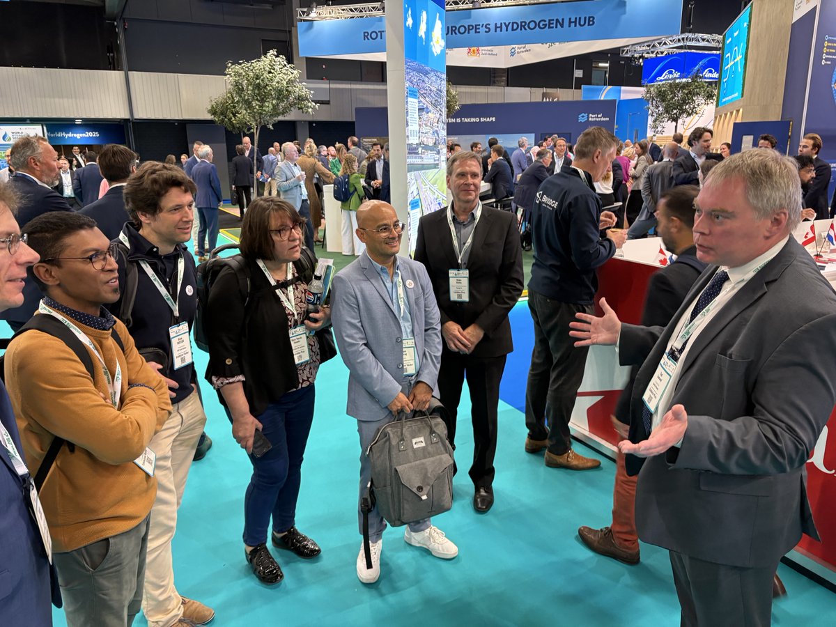 It was a busy day at the World Hydrogen Summit for North Atlantic CEO Ted Lomond. He updated officials on our wind to hydrogen project, including Minister Steve Crocker, Gert-Jan Nieuwenhuizen, of the Port of Amsterdam, and a delegation of French trade officials.