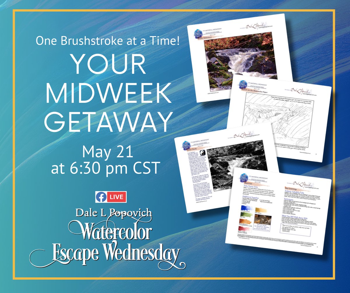 DalePopovich's tweet photo. 🎨🎨🎨 THIS WEDNESDAY‼️ REFERENCE PACKET FOR FREE WATERCOLOR ESCAPE WEDNESDAY+A FEW EASELS ARE LEFT AT MY DILLMAN'S WORKSHOP -  - https://t.co/LvAwHlCTRg https://t.co/waQHomgOQI