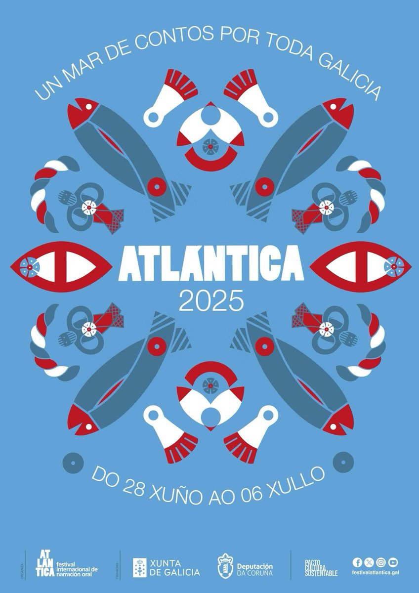 🎉 Del 28 de junio al 6 de julio, en diferentes localidades de Galicia se podrá disfrutar de una nueva edición del Festival Atlántica @festatlantica.
Una gozosa tormenta de historias para todas las edades.
Míralo aquí:
👉acortar.link/lyHsrP

#NarraciónOral      #festatlantica