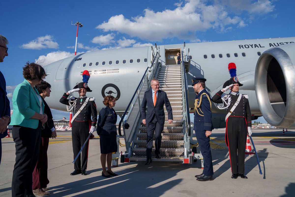 It was wonderful to welcome Prime Minister Albanese to Rome. A chance for discussions on peace, security and free trade - topics important to 🇦🇺