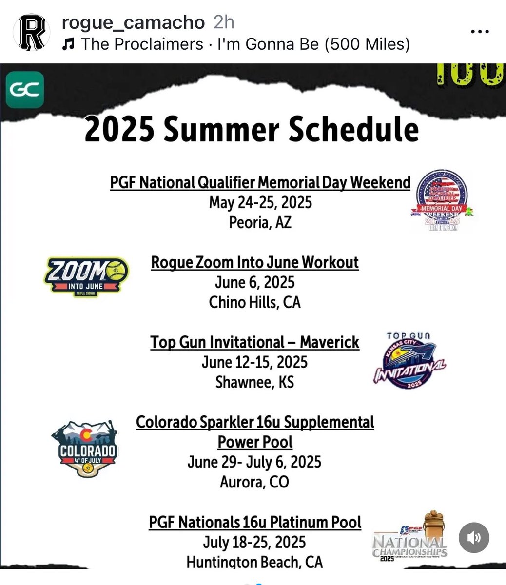 Summer schedule. Hope to see you there.