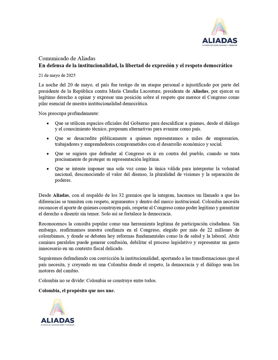 Alianza ALIADAS tweet media