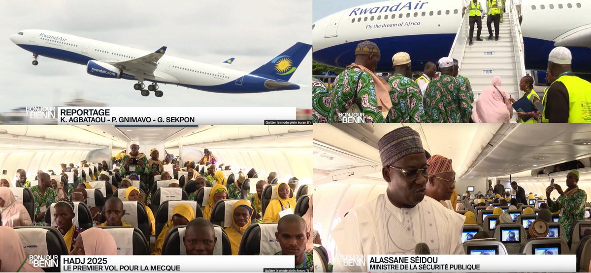 RwandAir operates this week several charter flights btw Cotonou &amp; Medina for Beninese Pilgrims (269 pax on board for the 1st flight) using an A330-300. In 2024 <a href="/FlyRwandAir/">RwandAir</a> operated flights btw Kigali &amp; Mecca with a B737-800. <a href="/IanECox/">I. Cox</a> <a href="/CyrilNdegeya/">Cyril Ndegeya</a> #Rwanda © Benin Tv