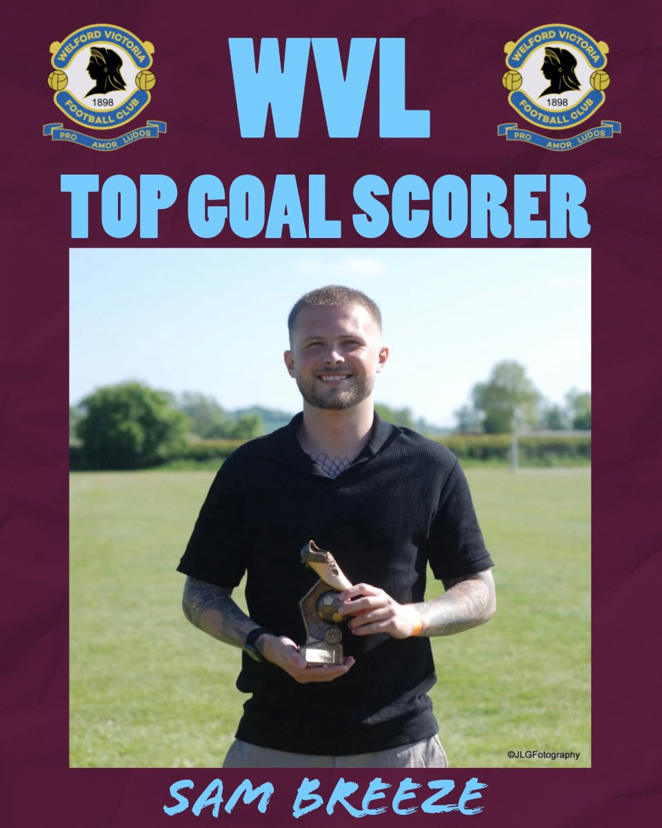 WelfordvFC's tweet photo. A round up of the winners from the weekends end of season presentation for the 24/25 season #UpTheVics🩵💜
 
🏆 Managers’ player - HP
🏆 Players’ player - @harry_j13 
🏆 Most improved player - @Sammylee144 
⚽️ Top goal scorer - @BreezeSam_ 

@LeicsCFL https://t.co/kOgICvNEx8