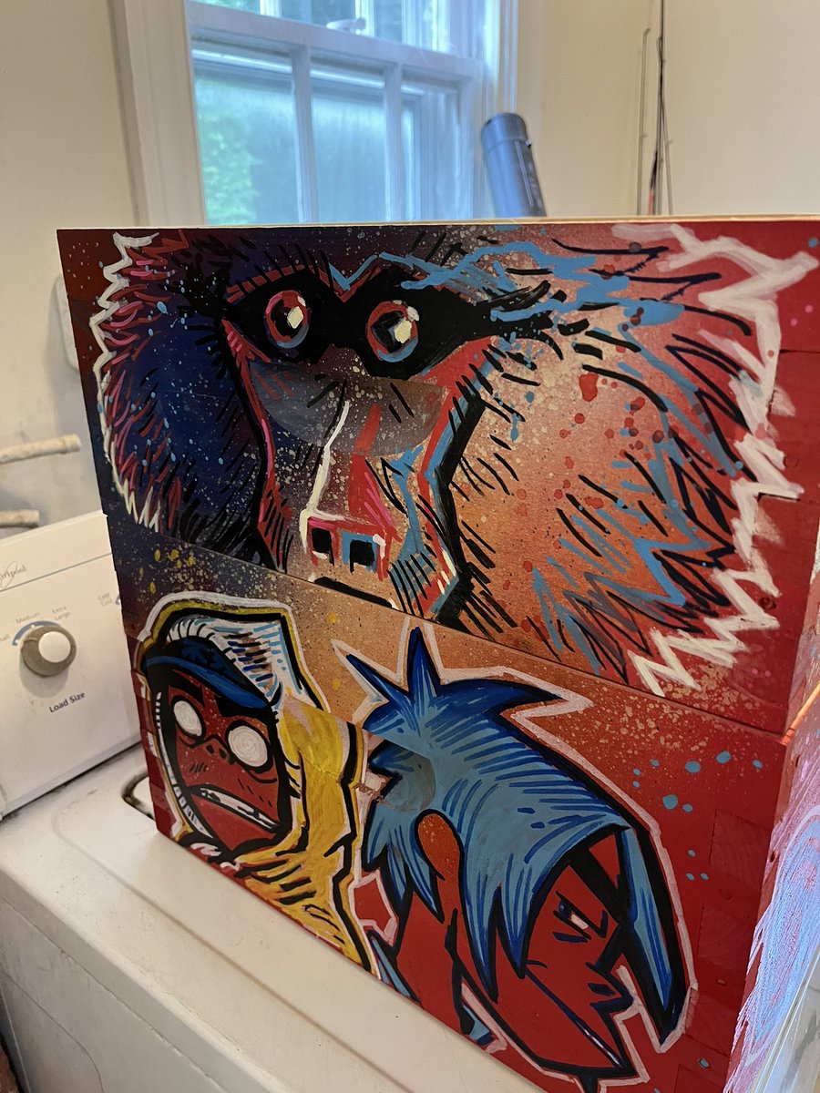TimShinn73's tweet image. Finished painting these beehive drawers for my friend. 

Delivering them this weekend. 

#gorillaz #painting #beehive @gorillaz