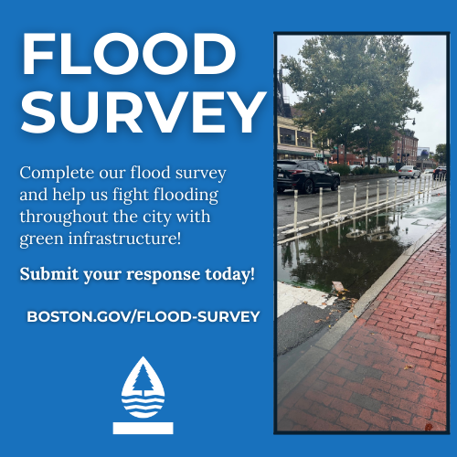 BosGreenIn's tweet photo. With Boston expecting a big nor'easter in the next few days, it's as important as ever to help the city keep track of areas prone to flooding. If you see flooding, give us a shout at https://t.co/jjbDsbbt9i https://t.co/f5hZ9YmTit