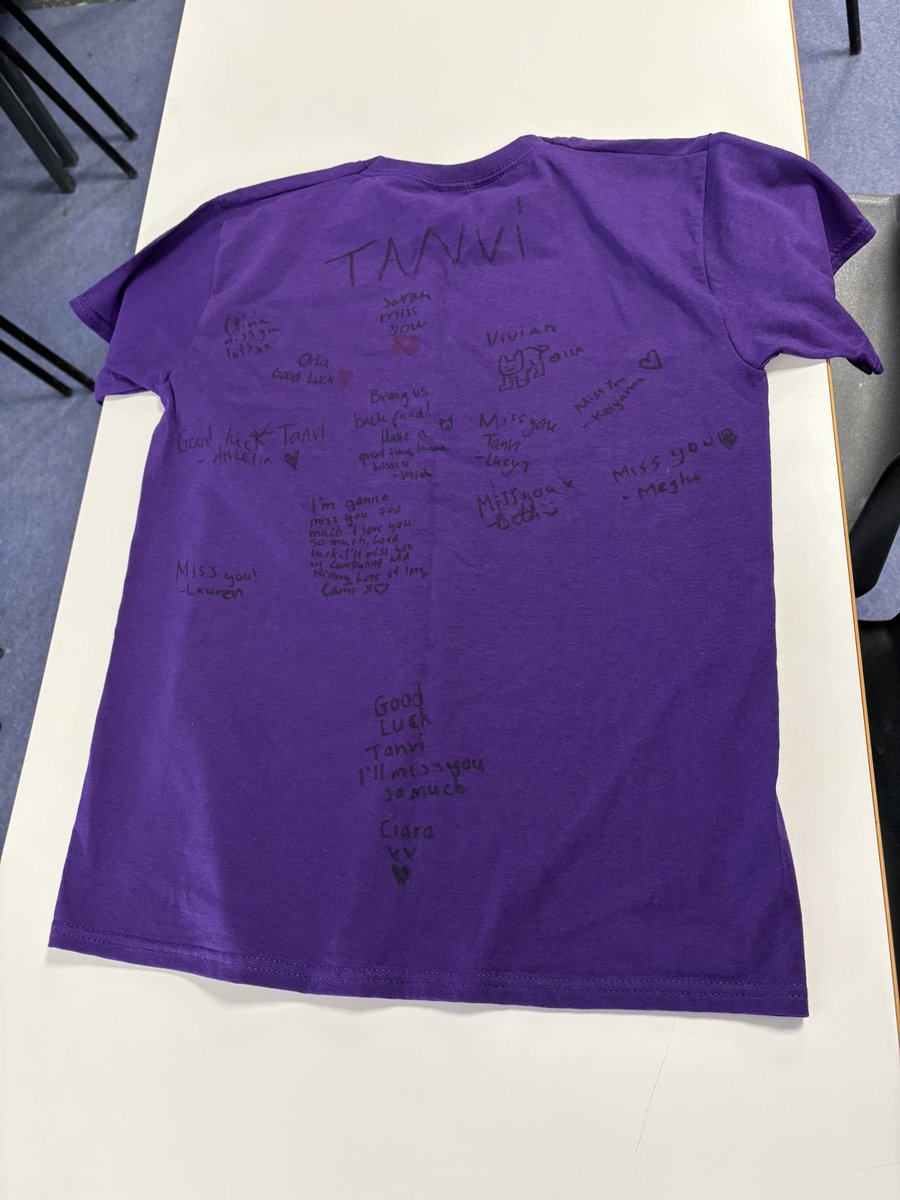 St. Ninian's Computing Department (@stninianscomp) on Twitter photo We said farewell to Tanvi one of our most passionate dressCoders. Tanvi has been a fantastic <a href="/dressCodeHQ/">dressCode</a> ambassador and amazing computer scientist. Could this be the start of a new dressCode club in India? Keep in touch! 🥹 <a href="/stninianshigh/">Saint Ninian's</a> <a href="/ScullionToni/">Toni Scullion</a> We said farewell to Tanvi one of our most passionate dressCoders. Tanvi has been a fantastic <a href="/dressCodeHQ/">dressCode</a> ambassador and amazing computer scientist. Could this be the start of a new dressCode club in India? Keep in touch! 🥹 <a href="/stninianshigh/">Saint Ninian's</a> <a href="/ScullionToni/">Toni Scullion</a>