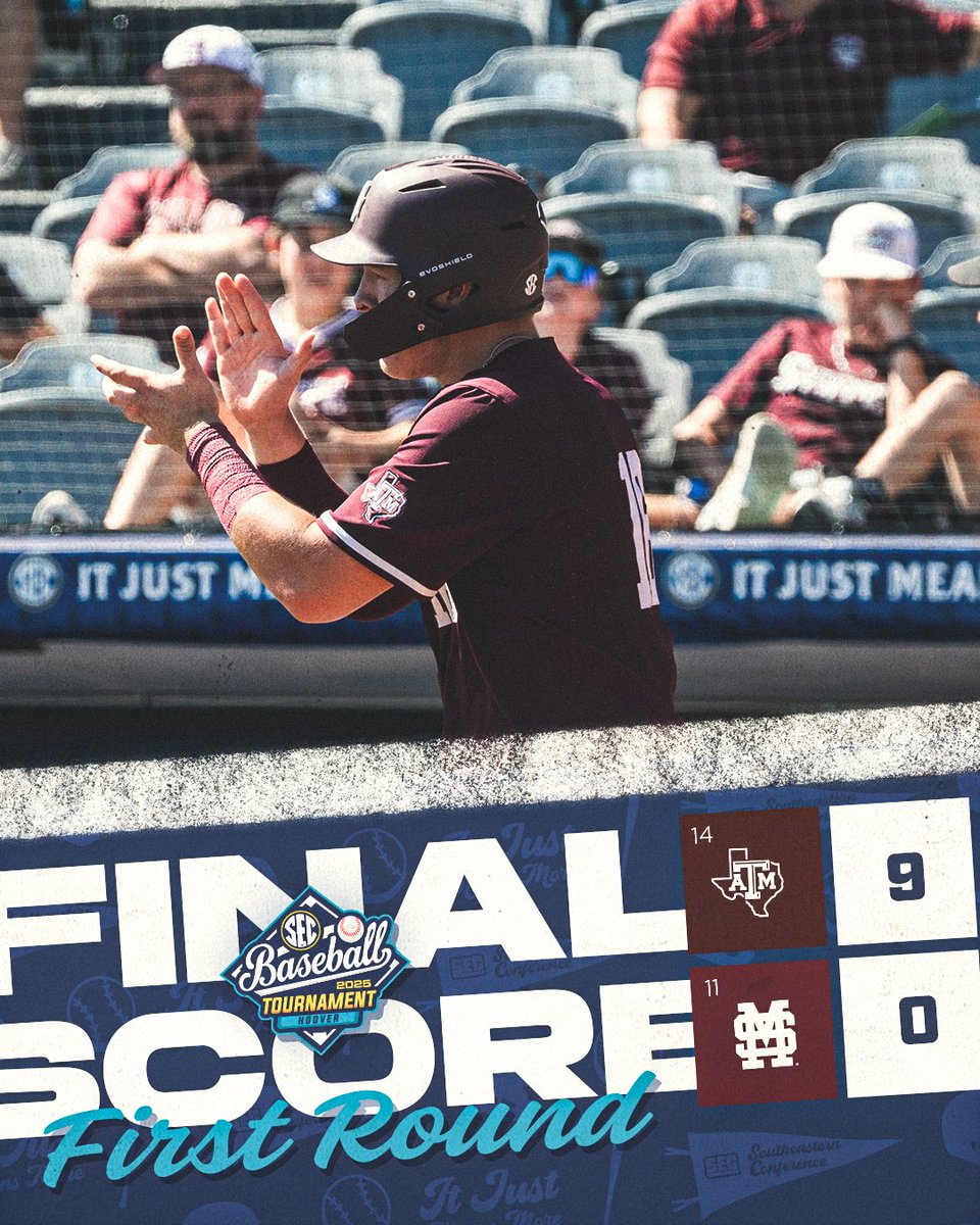 Southeastern Conference (@sec) on Twitter photo on a mission π
No. 14 <a href="/AggieBaseball/">Texas A&M Baseball</a> blanks No. 11 Mississippi State to extend their stay in Hoover!
#SECBSB x #SECTourney on a mission π
No. 14 <a href="/AggieBaseball/">Texas A&M Baseball</a> blanks No. 11 Mississippi State to extend their stay in Hoover!
#SECBSB x #SECTourney