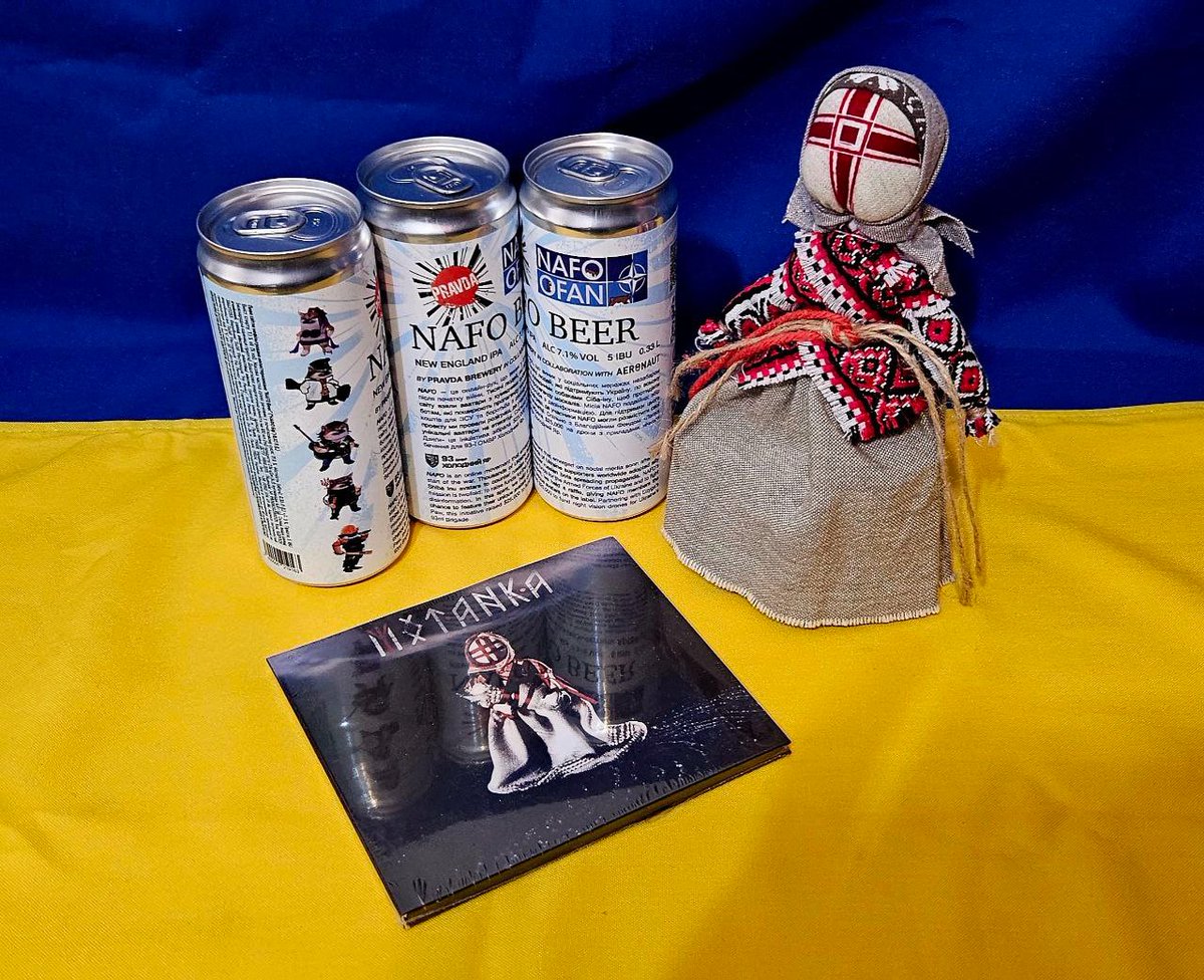 litrslivovice's tweet photo. Aukce: METAL A PIVO! 🎸🤘🍺

Podpořte 100. brigádu z Lucku a získejte:

💿 album kapely tamních rodáků Motanka
🇺🇦 ručně vyrobenou Motanku-ochranitelku
🍺 tři plechovky NAFO piva

💸 Přihazujte do vlákna 🧵

100% částky jde @gnomotech na baterie a dodávku pro zdravotníky 100. ОМБр https://t.co/F4zvWbHpOR