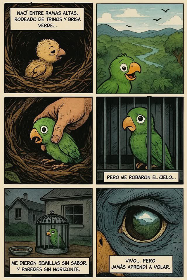 No apoyes la venta de loros, ellos merecen ser libres...