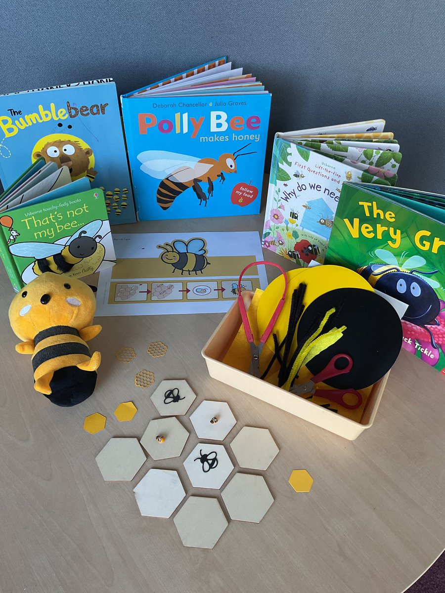 JacquiLowson's tweet photo. This week we are celebrating World Bee Day in ELC learning about the importance of bees, how important it is to look after them and their role in pollination. We have read stories, discussed plants and flowers bees are  attracted to and enjoyed Bee themed crafts 🐝 #NewtyleELC https://t.co/cjJC6MHMQS