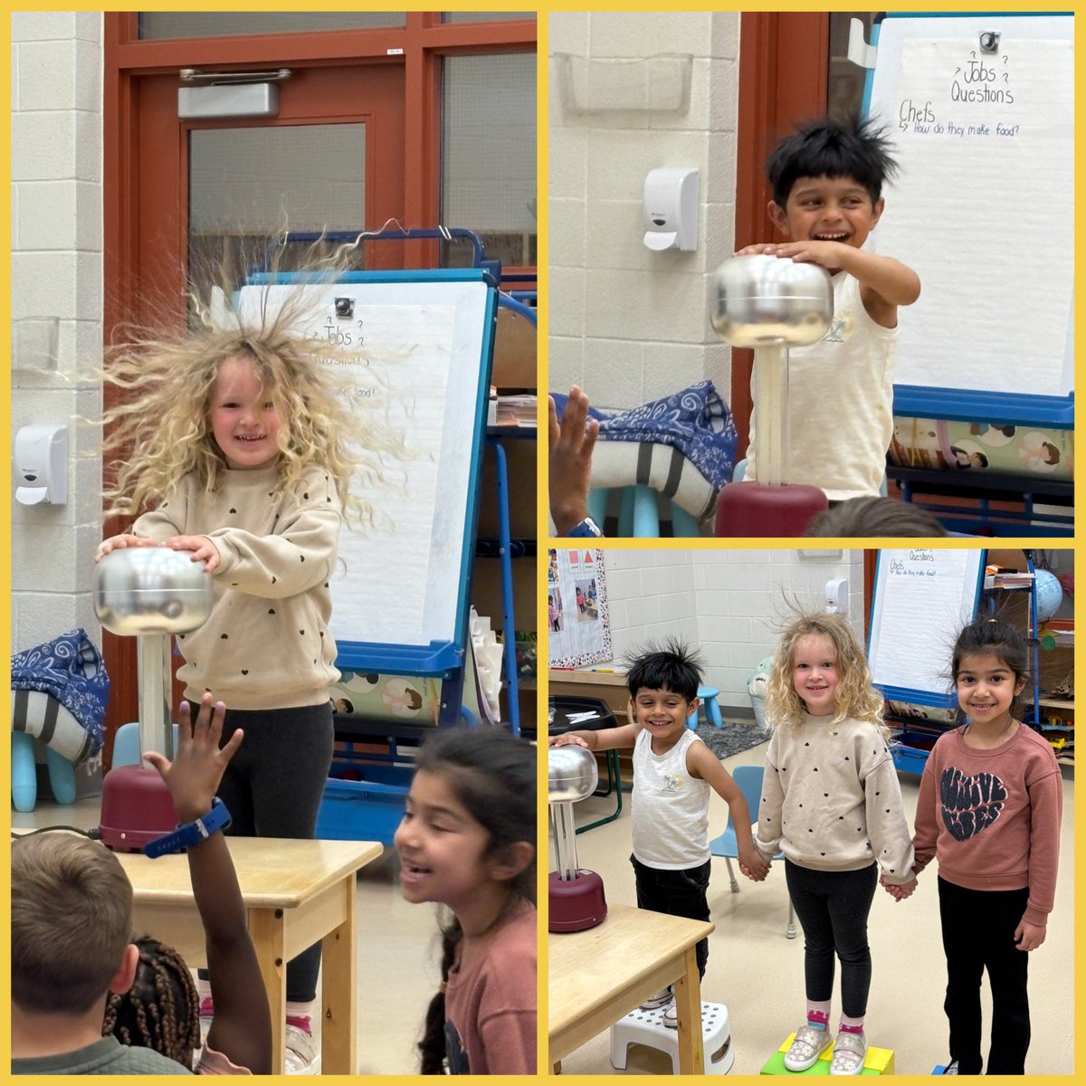 CMcKayECE's tweet photo. It’s always an ELECTRIC ⚡️ time when Mr. K comes for STEM!! @hfcatholic @bhncdsbSTEM @MrsKaleci https://t.co/JWQIQQVNyj
