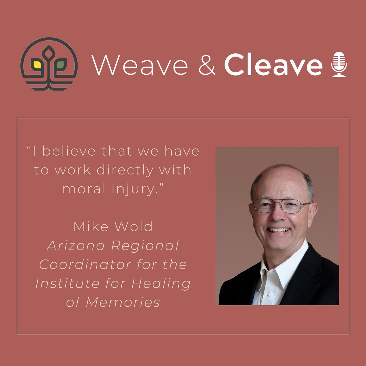 Weave &amp; Cleave Podcast (The Faithful City)
Season 4 Episode 10: 
Healing the Moral Wound: An Interview with Mike Wold
 
Spreaker
spreaker.com/episode/healin…
Apple Podcast 
podcasts.apple.com/us/podcast/wea…