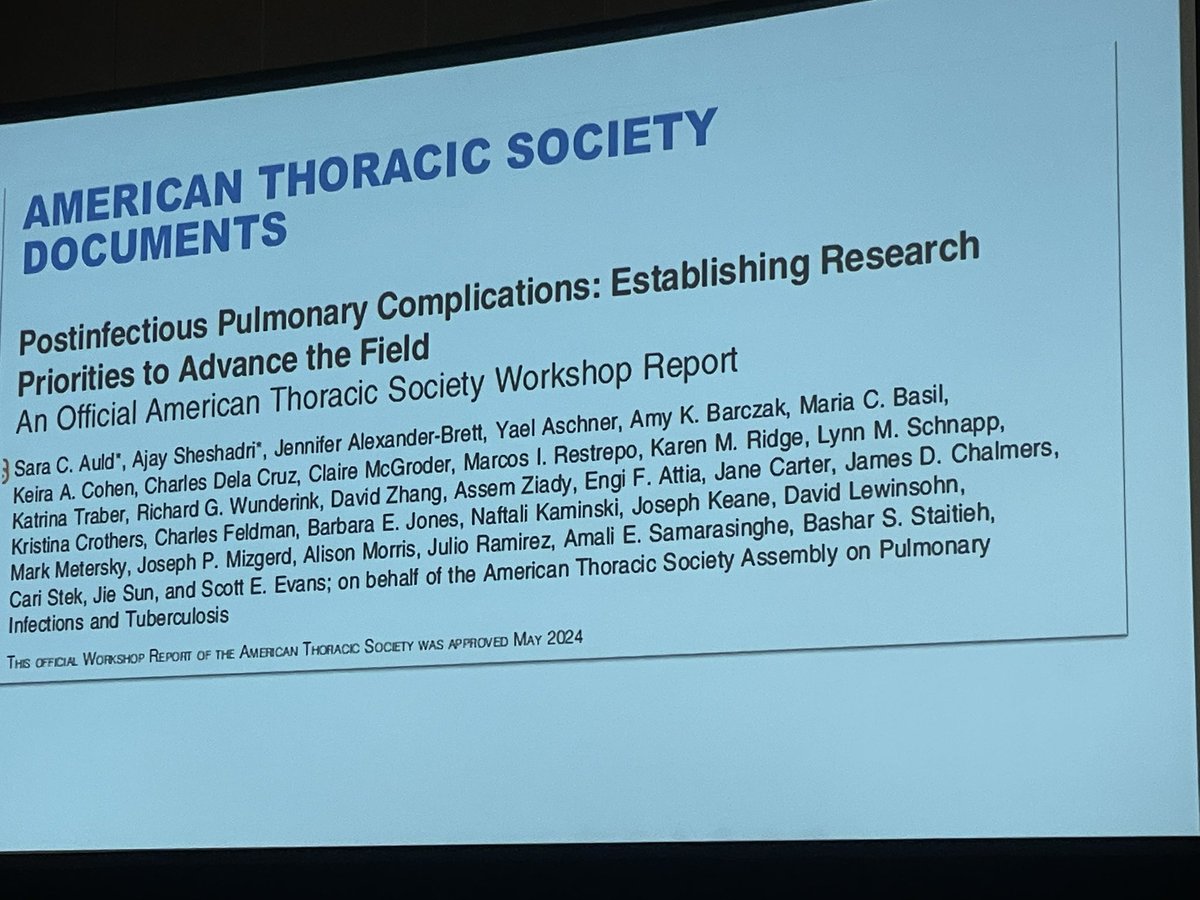 James D Chalmers (@profjdchalmers) on Twitter photo Squeezing in one last session before the end of <a href="/atscommunity/">American Thoracic Society (ATS)</a>
Post infection complications including of course
BRONCHIECTASIS!
Following on from our ATS statement led by Sara Auld and Scott Evans Squeezing in one last session before the end of <a href="/atscommunity/">American Thoracic Society (ATS)</a>
Post infection complications including of course
BRONCHIECTASIS!
Following on from our ATS statement led by Sara Auld and Scott Evans