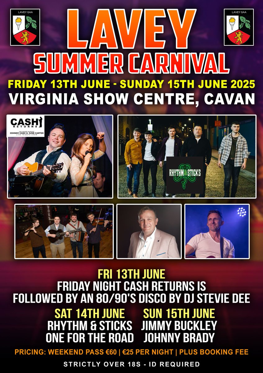 member.clubspot.app/club/lavey-gaa…

LAVEY SUMMER CARNIVAL 2025 
line-up below - tickets on sale now ☝️☝️☝️