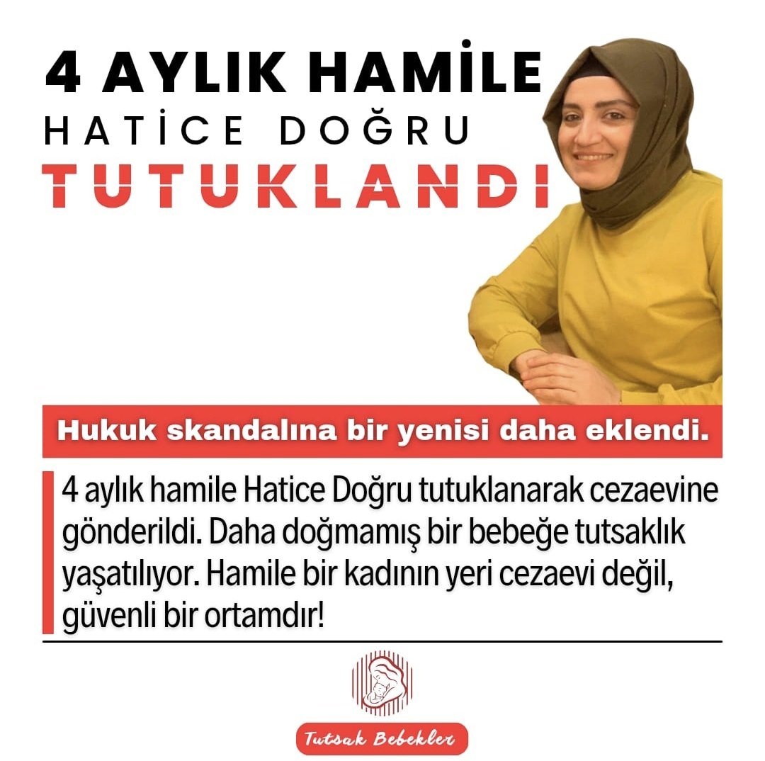 En çok morale ihtiyacı olan hamileler, hastalar, yaşlılar tutuklu.. ve buna bır yenisi daha eklendi..
HamileTutuklu HaticeDoğru
#kabir
#SedatPeker 
#tuncelivalisi