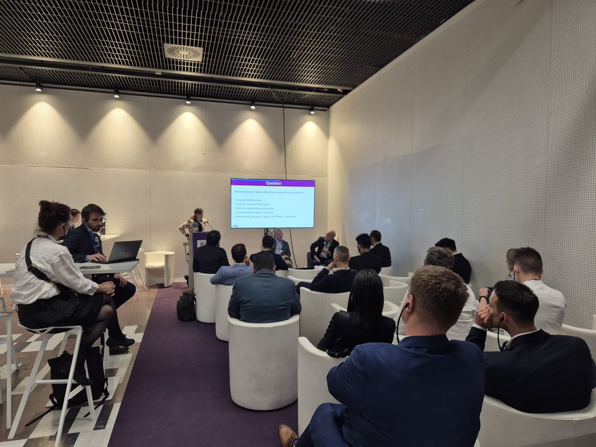 sylwia_slawek's tweet photo. Had a great time presenting (as always!) on pulmonary embolism at #EuroPCR 2025– no clots in the flow of information! 🫁💥
Thanks to everyone who joined the session!@PCRonline https://t.co/tq4rKJehNv