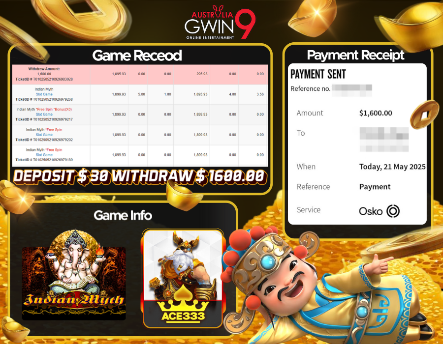 VIPGwin9_AUD's tweet photo. 🇦🇺Gwin9aus Player Withdrawal Record🇦🇺

🌟Platform : Ace333
🎰Game : Indian Myth
💥Deposit : $30
🥳Withdraw : $1600.00

Still Looking For Fun ? Here Have A Best Choice For You.🥰
Try This Game And You Could Be The Next
Winner!😍

♥️Website: https://t.co/AkosbsP3Bo https://t.co/yYEAmw3oOQ