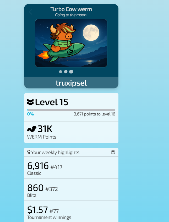 truxipsel's tweet photo. Im not usually very sociable on the Internet but in recent days I felt like I was back in my childhood
I was able to feel the excitement of victory! All thanks to the WERM. I recommend everyone to try to play it, and see u on the battlefield!🦾
@werm_fun @EclipseFND @Alucard_eth https://t.co/LT0JkT5JRB