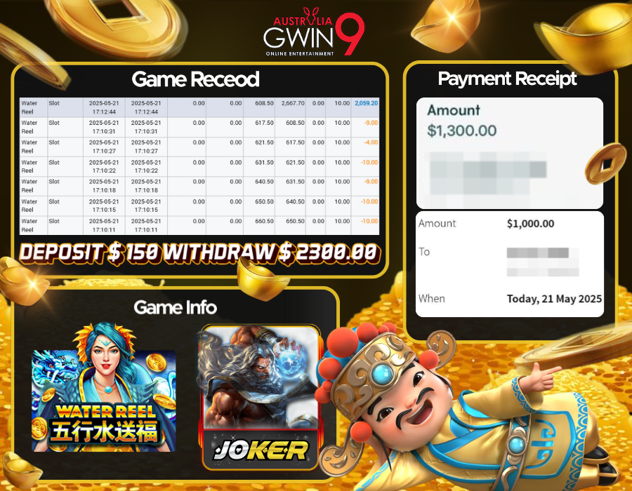 VIPGwin9_AUD's tweet photo. 🇦🇺Gwin9aus Player Withdrawal Record🇦🇺

🌟Platform : Joker123
🎰Game : Water Reel
💥Deposit : $150
🥳Withdraw : $2300.00

Still Looking For Fun ? Here Have A Best Choice For You.🥰
Try This Game And You Could Be The Next
Winner!😍

♥️Website: https://t.co/AkosbsP3Bo https://t.co/P8MhXyb4v7