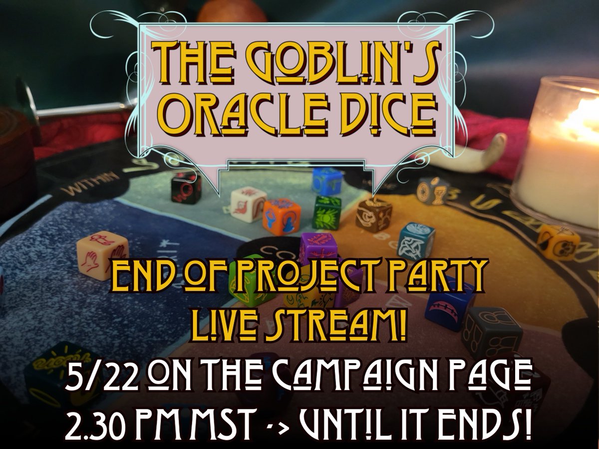 PublishGoblin's tweet photo. Tomorrow, 5/22, I'll be live on the campaign page from 2.30pm MST until the project ends. It's supposed to end at 3pm MST, but every time someone backs, changes their pledge, adds a new item, it resets at 10 minute OVERTIME timer. https://t.co/kNO0nj2a5s