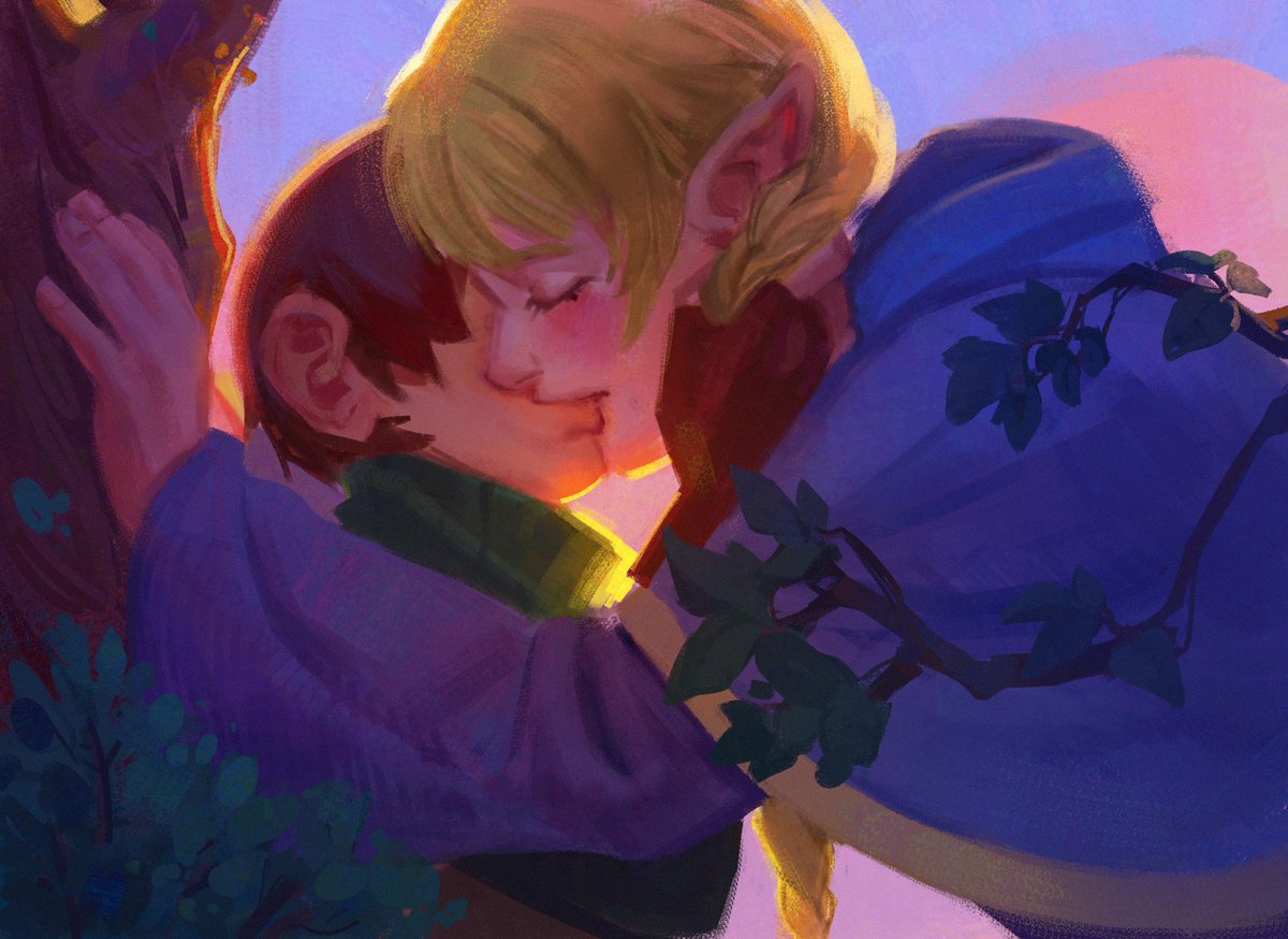 Artzel19's tweet image. after the feast
(my marchil shipping anniversary was at the beginning of May, so I really wanted to draw them kissing &lt;3)
#marchil #dungeonmeshi #ダンジョン飯