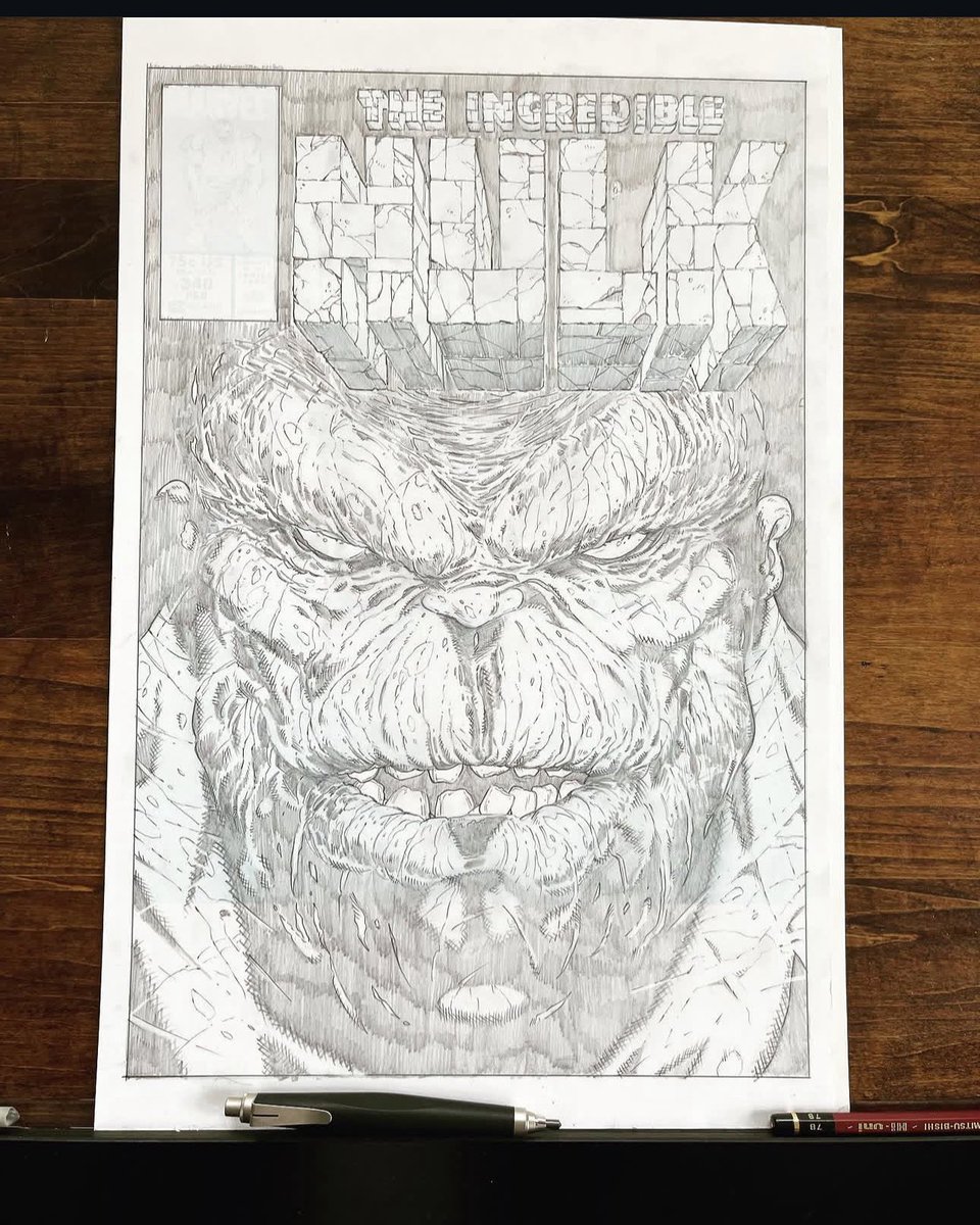 hulk cover sample….id love to draw him for real #thehulk #marvelcomics