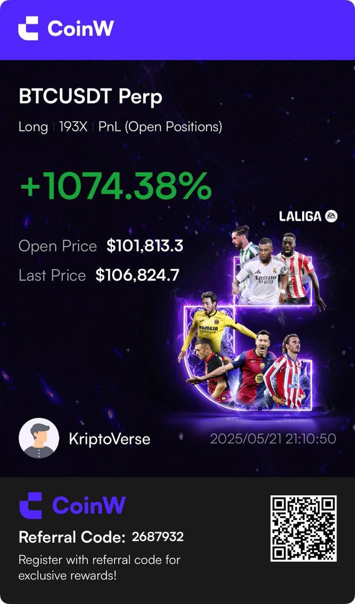 #BTC GÜNCELLEME

Yeşil kutuya kadar düşüşler görürsek 105k seviyelerinden tekrar maliyetleneceğim.🫡
İlk işlemin büyük bir kısmı kapandı kalanı tutmaya devam ediyorum. 104k altına sarkması pek hoş olmaz şimdilik bu şekilde takip ediyorum yeni aksiyon alırsam güncelleme geçerim.