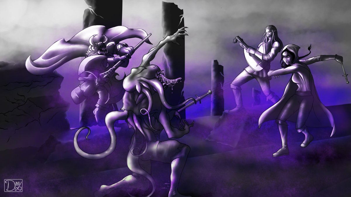 Diny_LaDiny's tweet photo. Dungeons of Drakkenheim Commision! https://t.co/1oT3iHdpS1