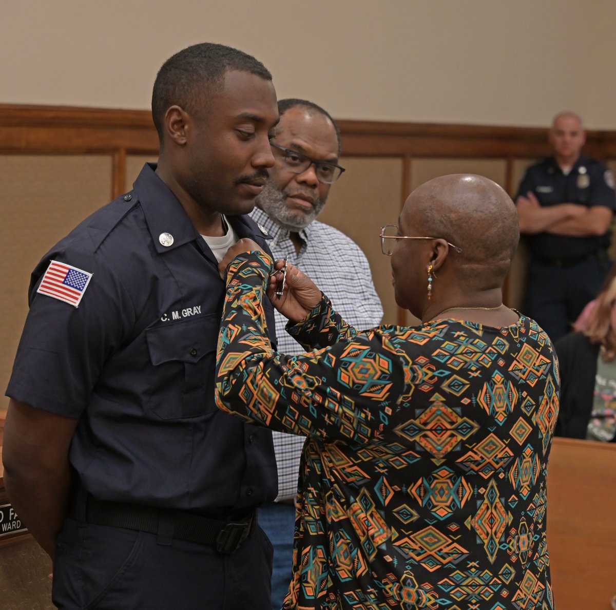 CityofPapillion's tweet photo. Firefighters Sam McGuire and Chris Gray were sworn into @PapillionFire by @dpblack during last night's Papillion City Council meeting. Congrats and welcome to our team! We are glad to have you serving our community!