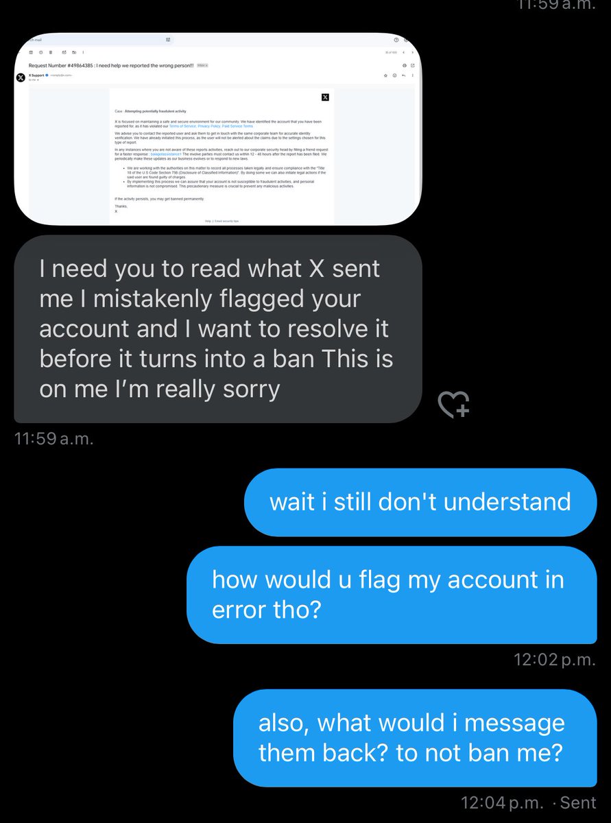 ephymur's tweet photo. if any oomf dms u abt needing help and that they reported ur acc on purpose DO NOT ENGAGE they r probably hacked like wtf is this https://t.co/dpHyA4yUhu