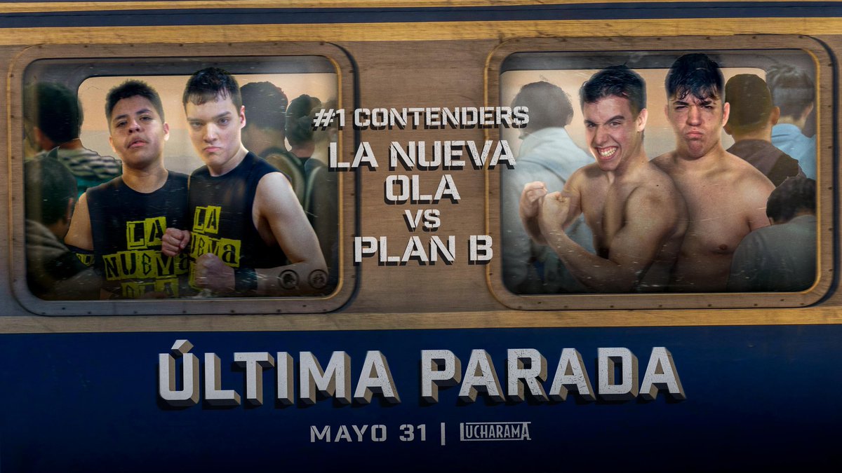 🚨 ¡𝗔𝗡𝗨𝗡𝗖𝗜𝗢! 🚨

Dos de los equipos con más proyección de España chocarán en el ring de Triple W… 👀

¡Plan B llega desde Lucha Libre Rebelión para plantar cara a La Nueva Ola en Última Parada! 🤩

¿Podrán los nenes superar el reto impuesto por Coajim Echevarría? 🤔

🤚🏻