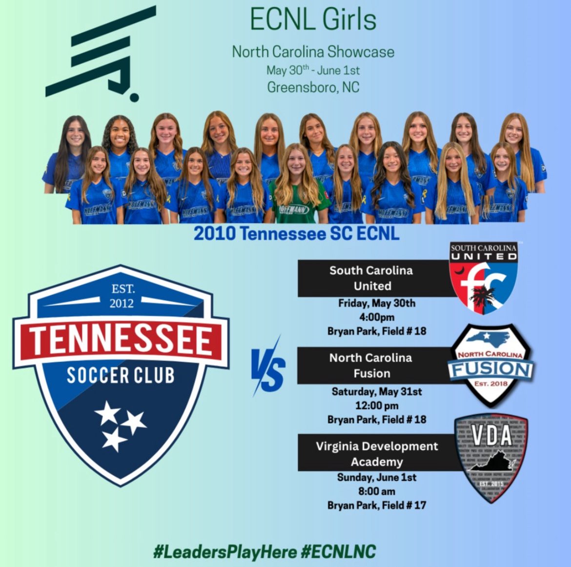 Tate Gibson (@tate_gibs25) on Twitter photo Bummed to be out with knee surgery but SO excited for my teammates to showcase all their talent in NC! Let’s GO!
<a href="/tsc2010gECNL/">TSC 2010g ECNL</a>
<a href="/TSCECNL/">Tennessee Soccer Club ECNL</a>
<a href="/ImYouthSoccer/">ECNL/GA/Recruiting/College Soccer</a>
<a href="/ImCollegeSoccer/">College Soccer Truth ™</a> Bummed to be out with knee surgery but SO excited for my teammates to showcase all their talent in NC! Let’s GO!
<a href="/tsc2010gECNL/">TSC 2010g ECNL</a>
<a href="/TSCECNL/">Tennessee Soccer Club ECNL</a>
<a href="/ImYouthSoccer/">ECNL/GA/Recruiting/College Soccer</a>
<a href="/ImCollegeSoccer/">College Soccer Truth ™</a>