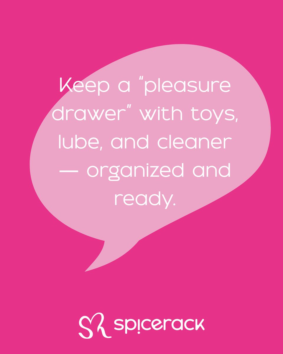 Your pleasure drawer should have toys, lube, and cleaner. Ready for anything. 🛠️ #PleasurePrep #OrganizedJoy #SpicerackMarket