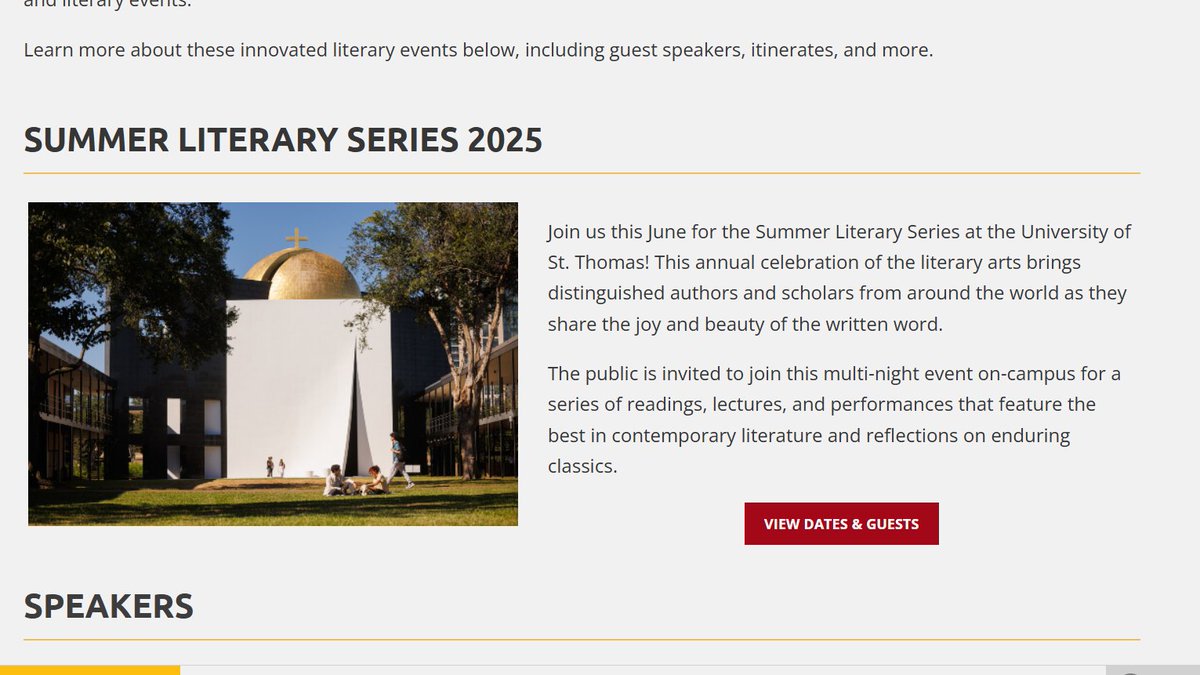 James Matthew Wilson (@jmwspt) on Twitter photo Friends, please help spread the word about our Summer Literary Series at <a href="/stthomashouston/">University of St. Thomas</a>. We have a tremendous line up. Scroll through this thread to learn more. Friends, please help spread the word about our Summer Literary Series at <a href="/stthomashouston/">University of St. Thomas</a>. We have a tremendous line up. Scroll through this thread to learn more.