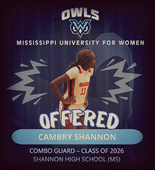 Cambry (@ccambryy) on Twitter photo I’m blessed to receive my first offer from Mississippi University for Women 💙! #GoOwls
<a href="/evgeeker/">Coach EV</a> <a href="/GenoGotDaJuice/">Coach Geno /Martin Sherrod</a> <a href="/TheW_WBB/">The W Women's Basketball</a> I’m blessed to receive my first offer from Mississippi University for Women 💙! #GoOwls
<a href="/evgeeker/">Coach EV</a> <a href="/GenoGotDaJuice/">Coach Geno /Martin Sherrod</a> <a href="/TheW_WBB/">The W Women's Basketball</a>