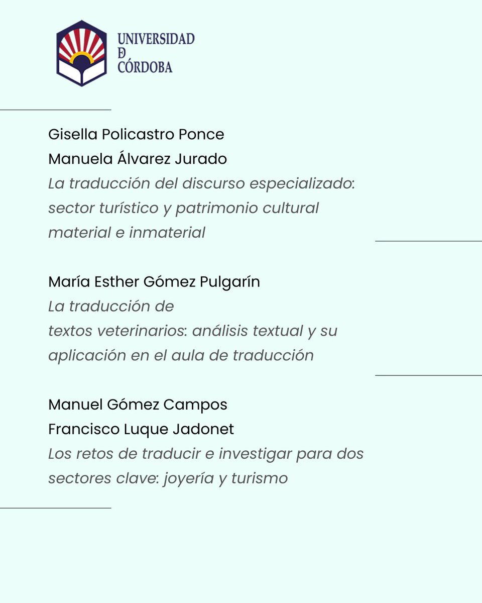 tradiesuco's tweet photo. 🌏 Desde la Universidad de Córdoba hasta Ecuador, pasando por Milán, Valencia y Madrid, conoceremos la traducción y el discurso especializado y sobre todo la pasión por el lenguaje.  
📍https://t.co/RhQozkfdLN

🕐16:00h España e Italia
11:00h Argentina
09:00h Ecuador https://t.co/nBKyFwPZ5c