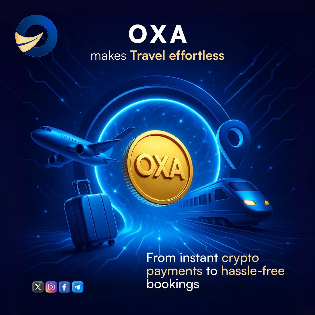 Ever wondered what OXA actually does?

💠 Real-time crypto payments
💠 No middlemen. No borders.
💠 Travel services at your fingertips

It’s more than a token. It’s travel made smart.

Fast &amp; Secure Digital Payments for Travel &amp; Stays

raydium.io/swap/?inputMin…

#FutureOfFinance