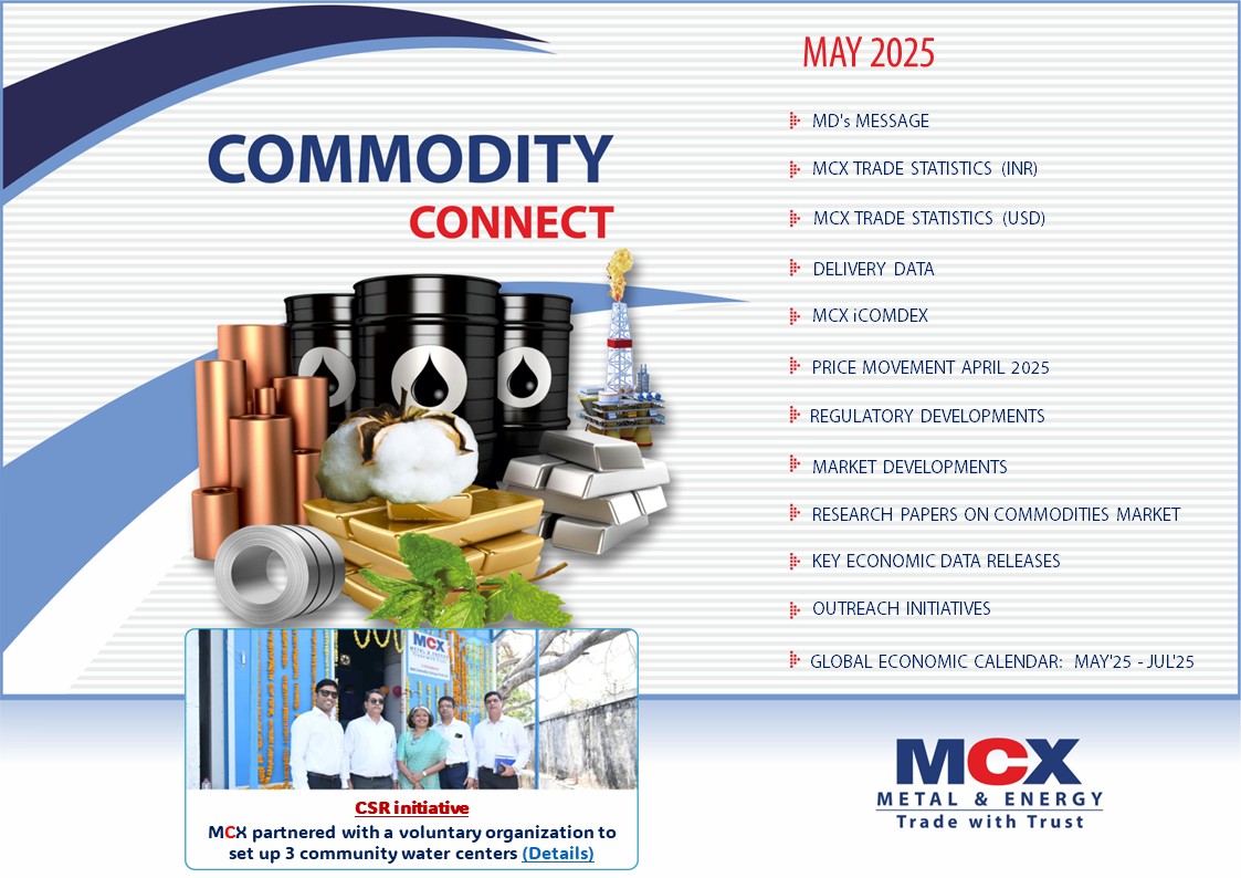 The newly-launched MCX Gold Ten Futures witnessed average daily volume of 7,519 lots in the first month of launch and average daily OI of 47+ kg, with healthy liquidity across all expiries. More in the May issue of _MCX Commodity Connect_ at​ bit.ly/4jf9DXm