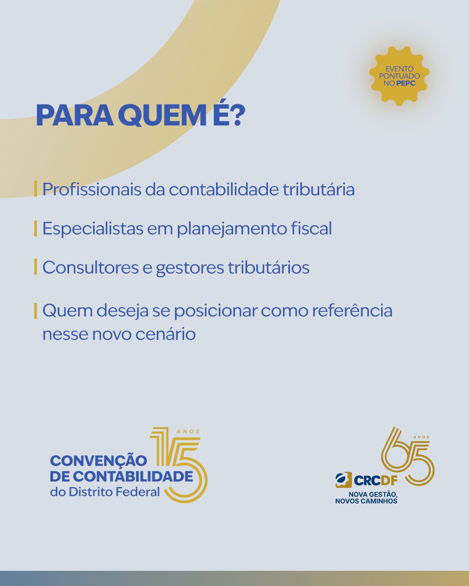 crcdfoficial's tweet photo. Descubra os novos caminhos da contabilidade tributária e prepare-se para os desafios e oportunidades trazidos pela Reforma Tributária.

🔗 Garanta já sua vaga: https://t.co/NObgcWjt0D 

📅 13 e 14 de agosto de 2025
📍 CICB – Centro Internacional de Convenções do Brasil, Brasília https://t.co/py30vufeTY