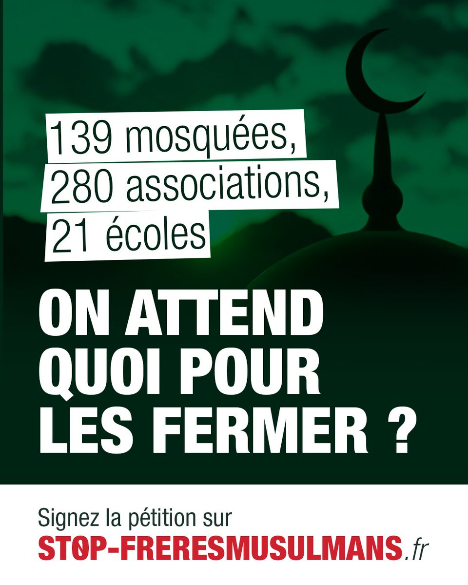 ID_Libertes's tweet image. Il faut interdire les Frères musulmans, comme l’a fait l’Autriche, en criminalisant la diffusion de leur idéologie.

Signez notre pétition 👉🏻 stop-freresmusulmans.fr