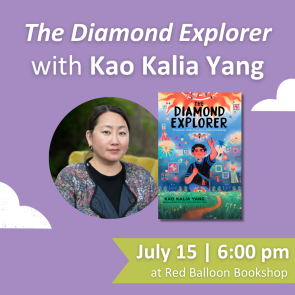 Kao Kalia Yang (@kaokaliayang) on Twitter photo The paperback launch of The Diamond Explorer is happening on 7/15/25 <a href="/RedBalloonBooks/">Red Balloon Bookshop</a> at 6PM. Will include a reading and signing and sales. The paperback launch of The Diamond Explorer is happening on 7/15/25 <a href="/RedBalloonBooks/">Red Balloon Bookshop</a> at 6PM. Will include a reading and signing and sales.