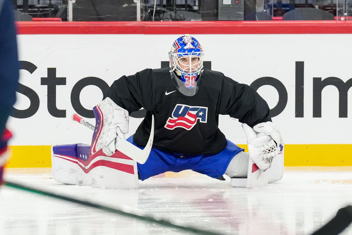 usahockey's tweet photo. Gotta give some love to the tendys โค๏ธ #GoalieNation #MensWorlds https://t.co/3chkcLAY97
