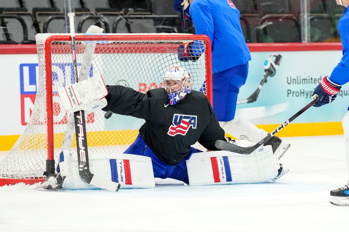 usahockey's tweet photo. Gotta give some love to the tendys โค๏ธ #GoalieNation #MensWorlds https://t.co/3chkcLAY97