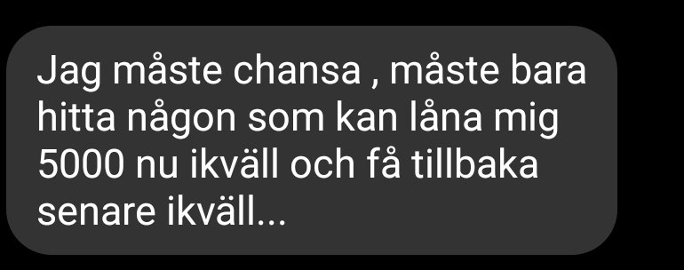 Tror ni hon får några pengar? 😅
Vissa går inte att hjälpa.