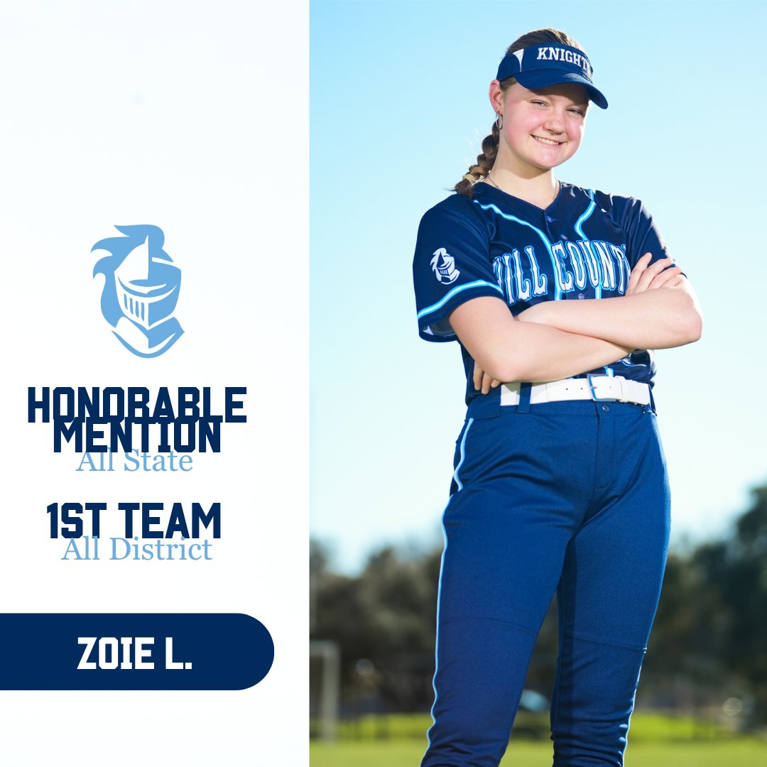 Congratulations to members of our Area Finalist Softball Team as they racked up post season awards. We are all so proud of you and what the team accomplished this season! Go, Lady Knights! #HillCoAthletics