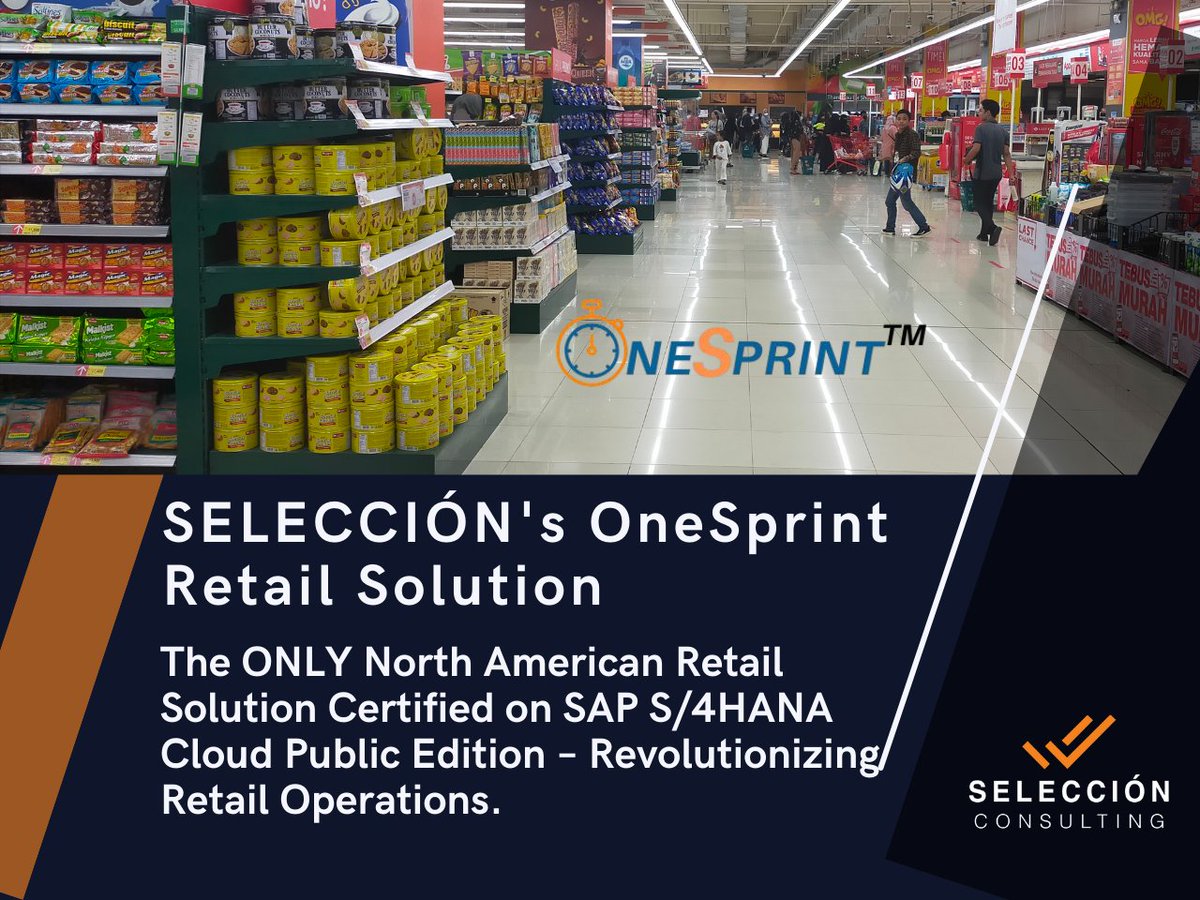 seleccion_sap's tweet image. #SELECCIÓN's OneSprint #RetailSolution is revolutionizing retail! Proud to be the only #retail solution in #NorthAmerica certified on #SAP S/4HANA #CloudPublicEdition.
🔹 Fast Implementation
🔹 Omnichannel Excellence
🔹 Future-Ready Solutions
#RetailInnovation #CloudTechnology