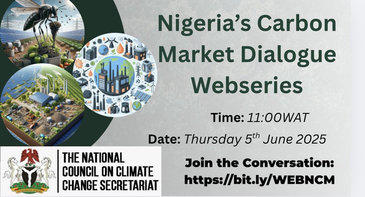 The National Council on Climate Change Secretariat (NCCCS) invites you to embark on an enlightening journey through the Nigeria Carbon Market Dialogue Webseries. This series is designed to unravel and demystify the carbon market and its transformative potential for Nigeria. Is