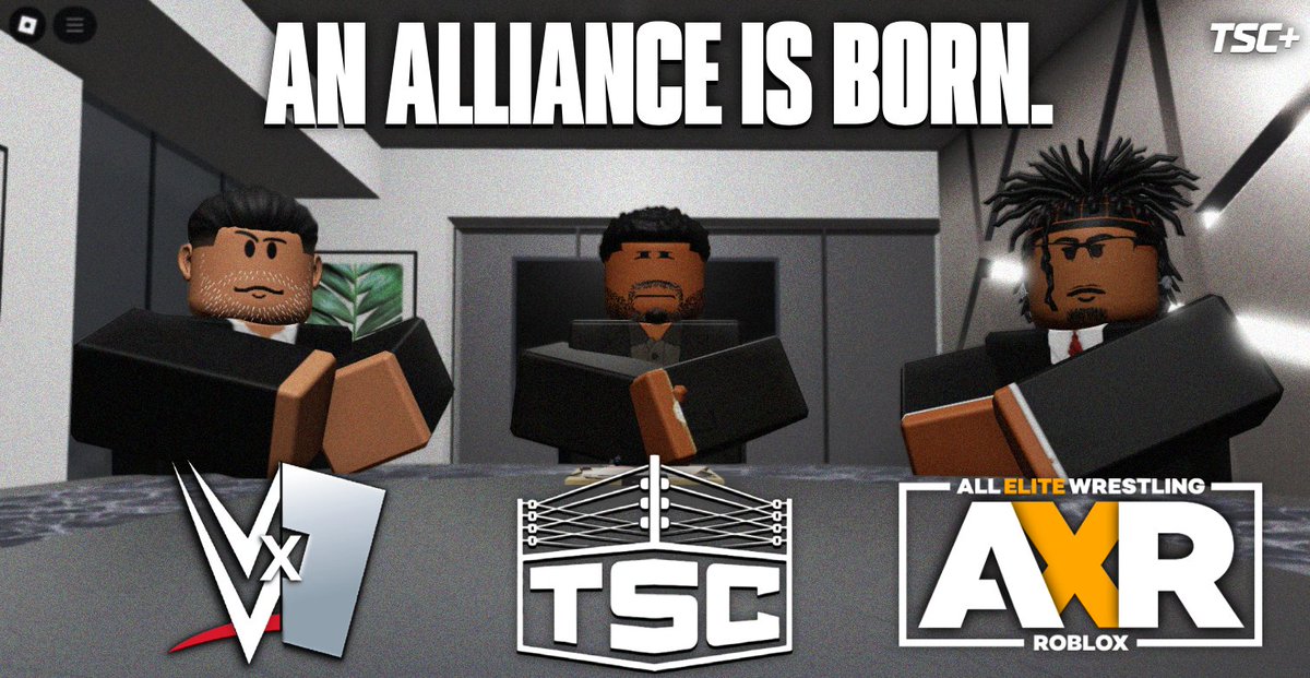 📄 TSC x WXR x AXR: Signed &amp; Sealed  

Three forces. One vision.  

TSC, WX, and AXR have officially joined together in partnership. From major events to talent collaboration and beyond.

Welcome to a new era of Ro-Wrestling.  

#TSC #WXR #AXR
<a href="/WXRoblox/">WWExRoblox ✪</a> <a href="/AEWXROBLOX/">DD</a>